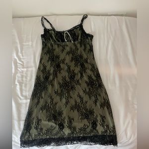 Lace knot front cami dress